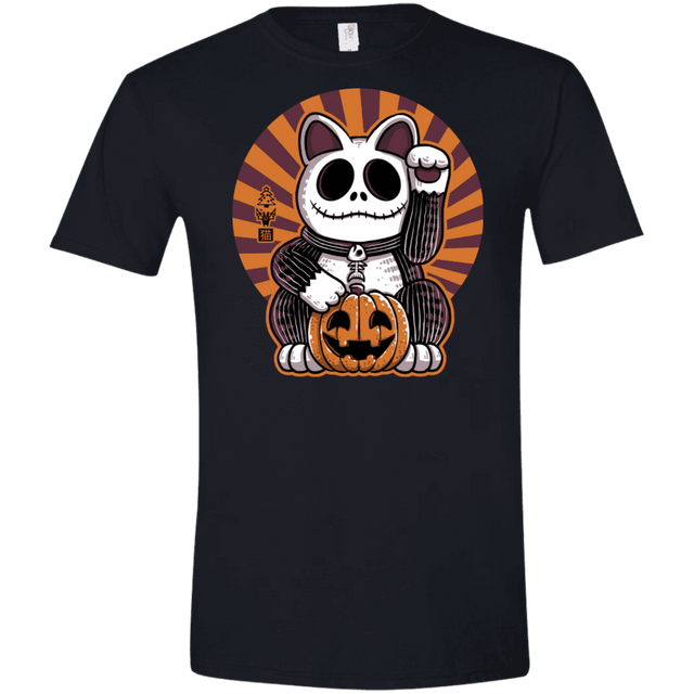 T-Shirts Black / X-Small Halloween Neko Men's Semi-Fitted Softstyle
