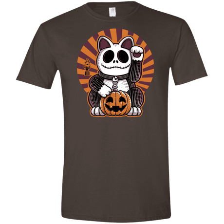 T-Shirts Dark Chocolate / S Halloween Neko Men's Semi-Fitted Softstyle