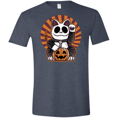 T-Shirts Heather Navy / S Halloween Neko Men's Semi-Fitted Softstyle