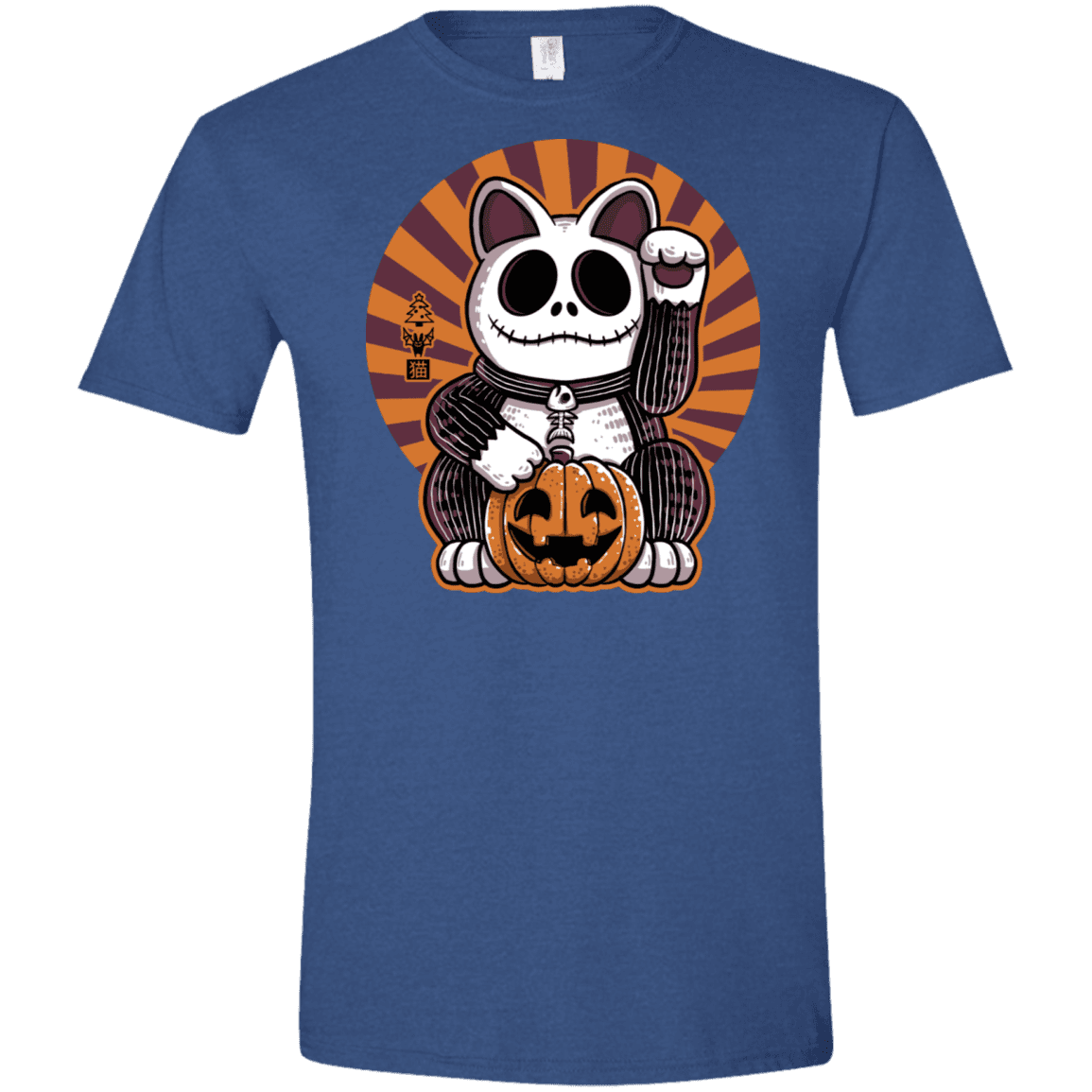 T-Shirts Heather Royal / X-Small Halloween Neko Men's Semi-Fitted Softstyle