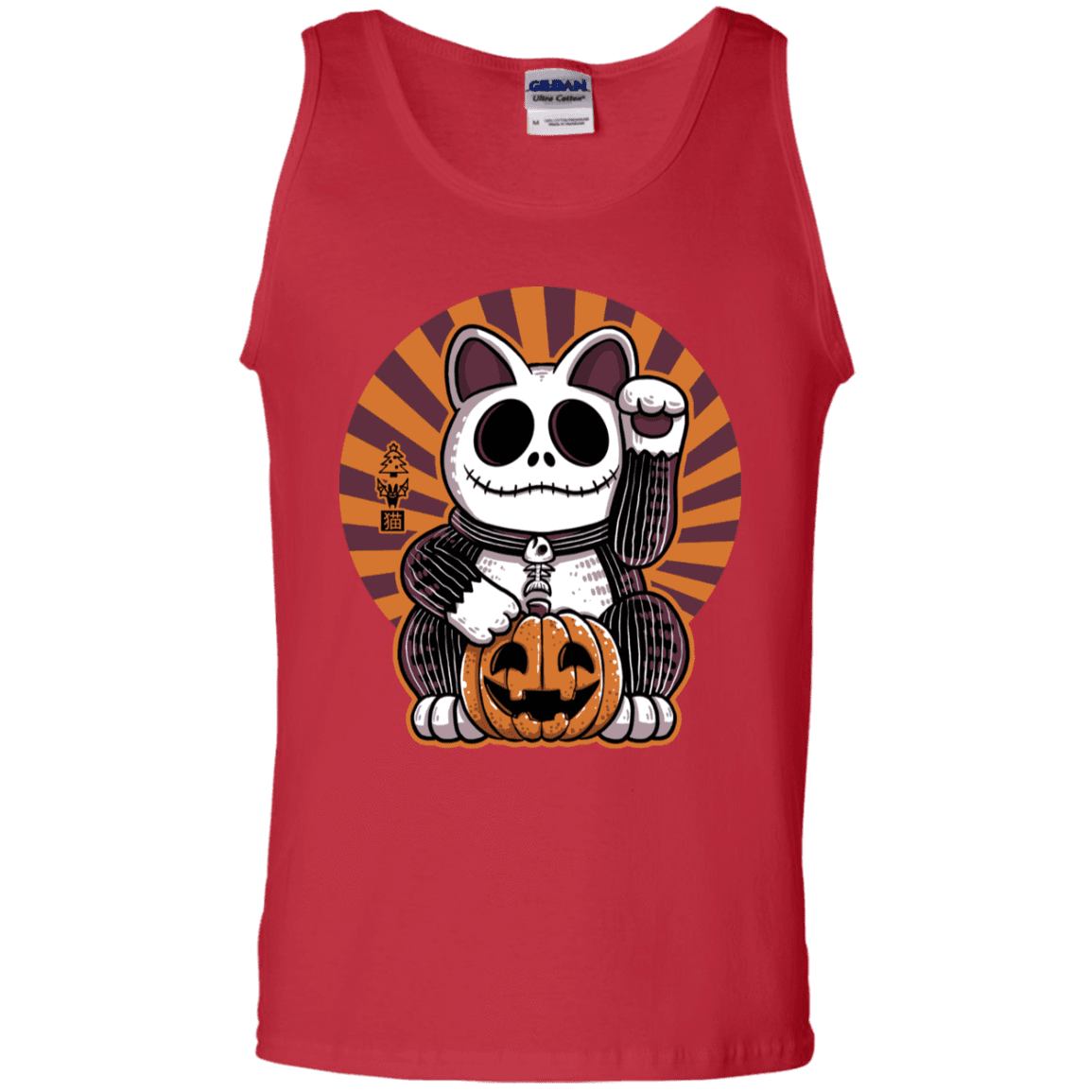 T-Shirts Red / S Halloween Neko Men's Tank Top