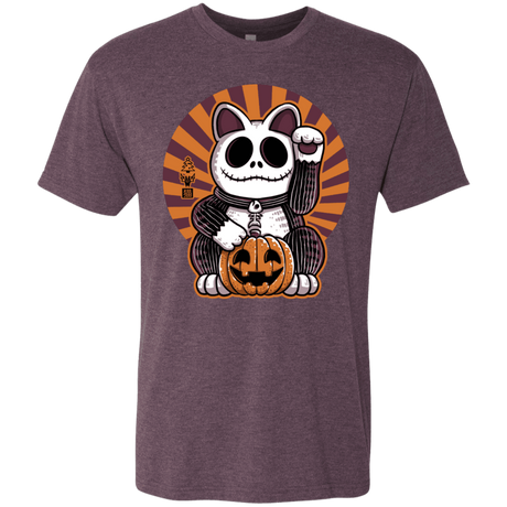 T-Shirts Vintage Purple / S Halloween Neko Men's Triblend T-Shirt