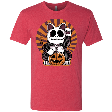 T-Shirts Vintage Red / S Halloween Neko Men's Triblend T-Shirt