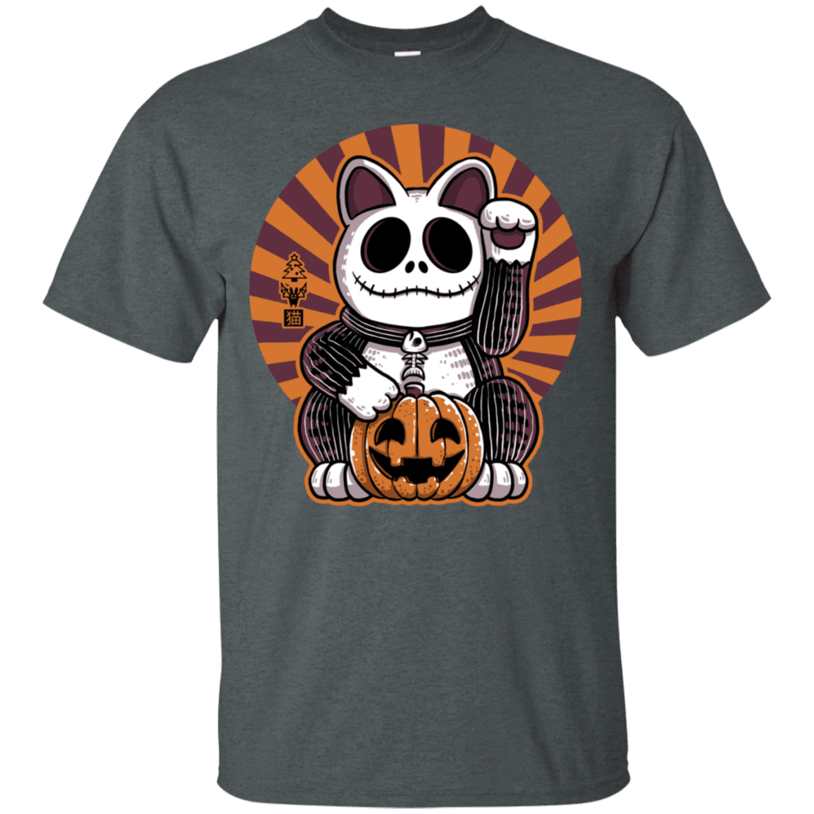 T-Shirts Dark Heather / S Halloween Neko T-Shirt