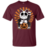 T-Shirts Maroon / S Halloween Neko T-Shirt