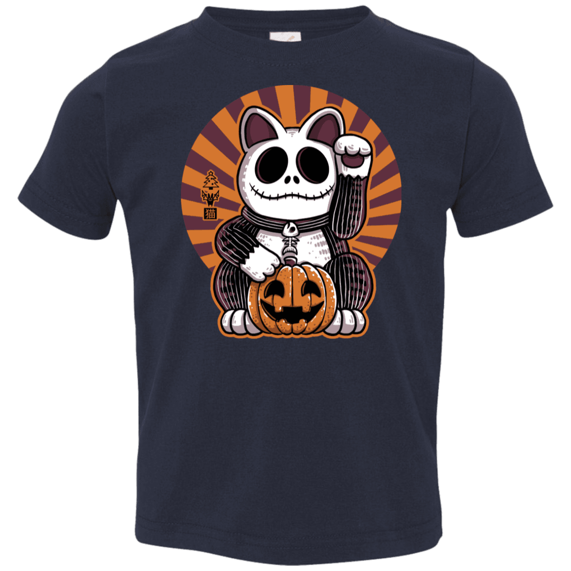 T-Shirts Navy / 2T Halloween Neko Toddler Premium T-Shirt