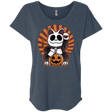 T-Shirts Indigo / X-Small Halloween Neko Triblend Dolman Sleeve