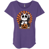 T-Shirts Purple Rush / X-Small Halloween Neko Triblend Dolman Sleeve