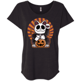 T-Shirts Vintage Black / X-Small Halloween Neko Triblend Dolman Sleeve