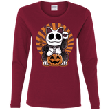 T-Shirts Cardinal / S Halloween Neko Women's Long Sleeve T-Shirt