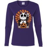 T-Shirts Purple / S Halloween Neko Women's Long Sleeve T-Shirt