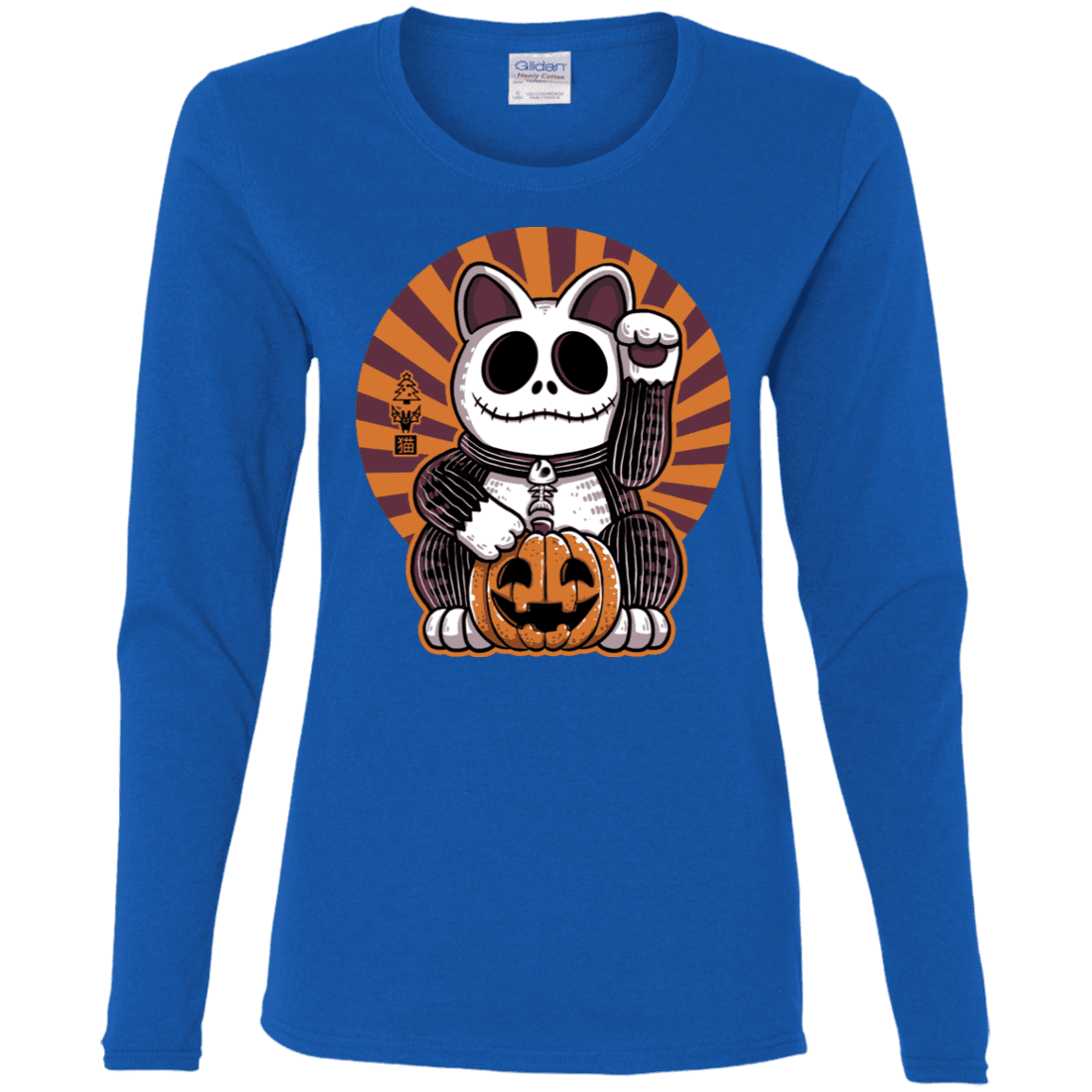 T-Shirts Royal / S Halloween Neko Women's Long Sleeve T-Shirt