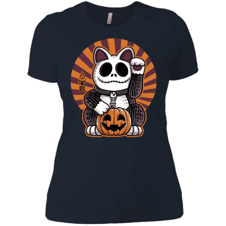 T-Shirts Midnight Navy / X-Small Halloween Neko Women's Premium T-Shirt