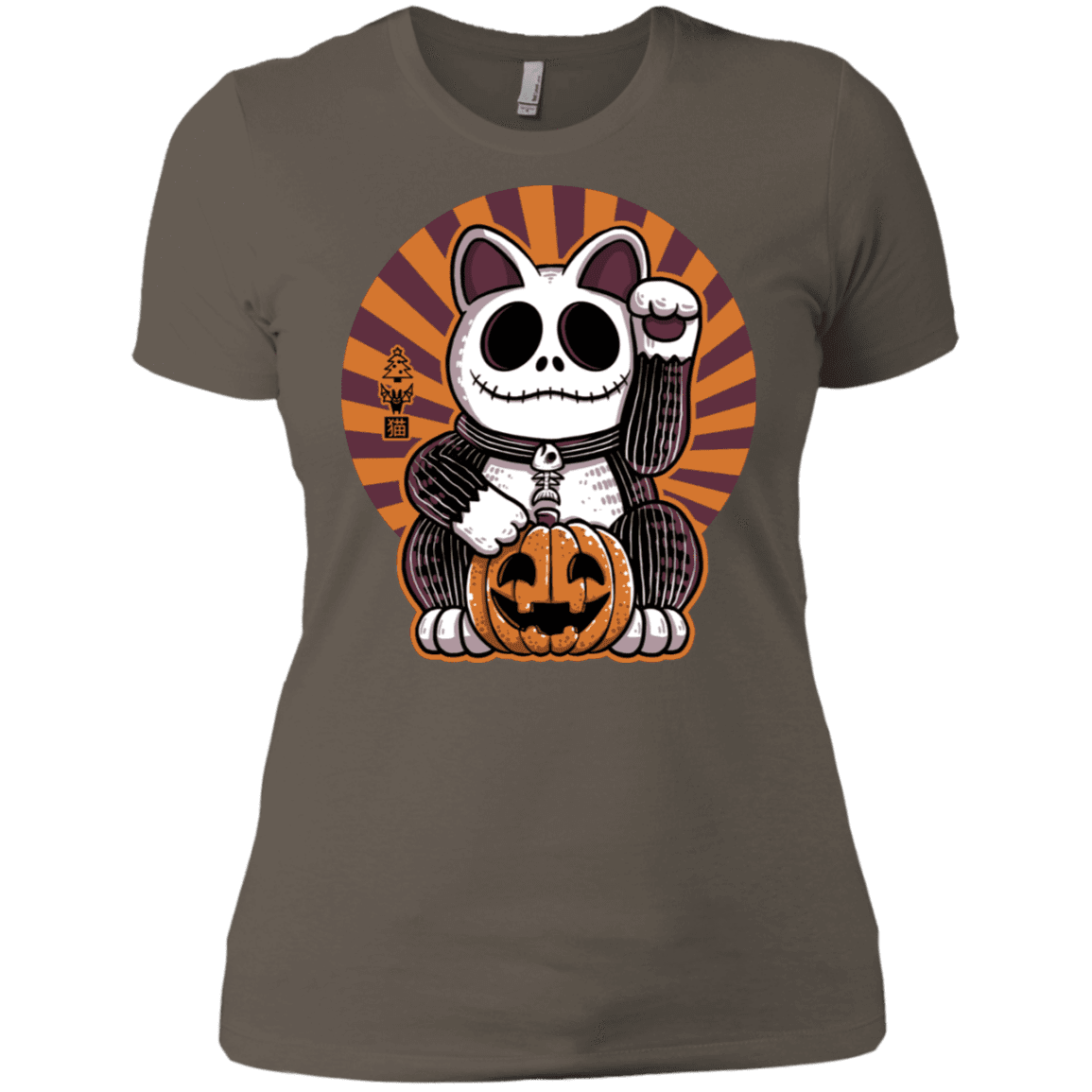 T-Shirts Warm Grey / X-Small Halloween Neko Women's Premium T-Shirt