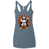 T-Shirts Indigo / X-Small Halloween Neko Women's Triblend Racerback Tank