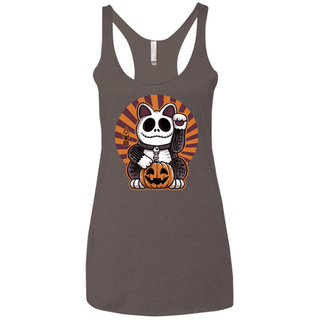 T-Shirts Macchiato / X-Small Halloween Neko Women's Triblend Racerback Tank
