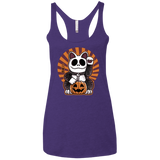 T-Shirts Purple Rush / X-Small Halloween Neko Women's Triblend Racerback Tank
