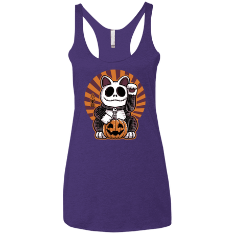 T-Shirts Purple Rush / X-Small Halloween Neko Women's Triblend Racerback Tank