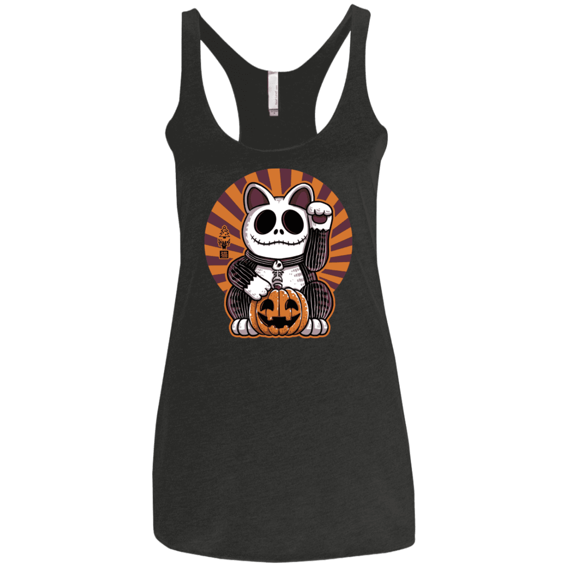 T-Shirts Vintage Black / X-Small Halloween Neko Women's Triblend Racerback Tank