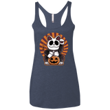 T-Shirts Vintage Navy / X-Small Halloween Neko Women's Triblend Racerback Tank