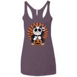 T-Shirts Vintage Purple / X-Small Halloween Neko Women's Triblend Racerback Tank