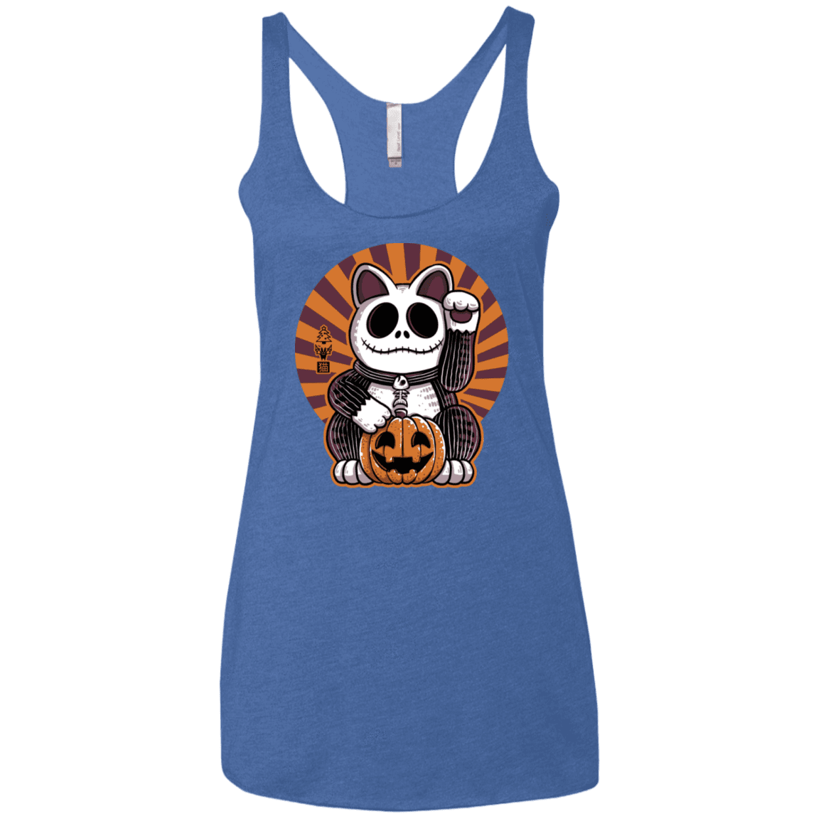 T-Shirts Vintage Royal / X-Small Halloween Neko Women's Triblend Racerback Tank