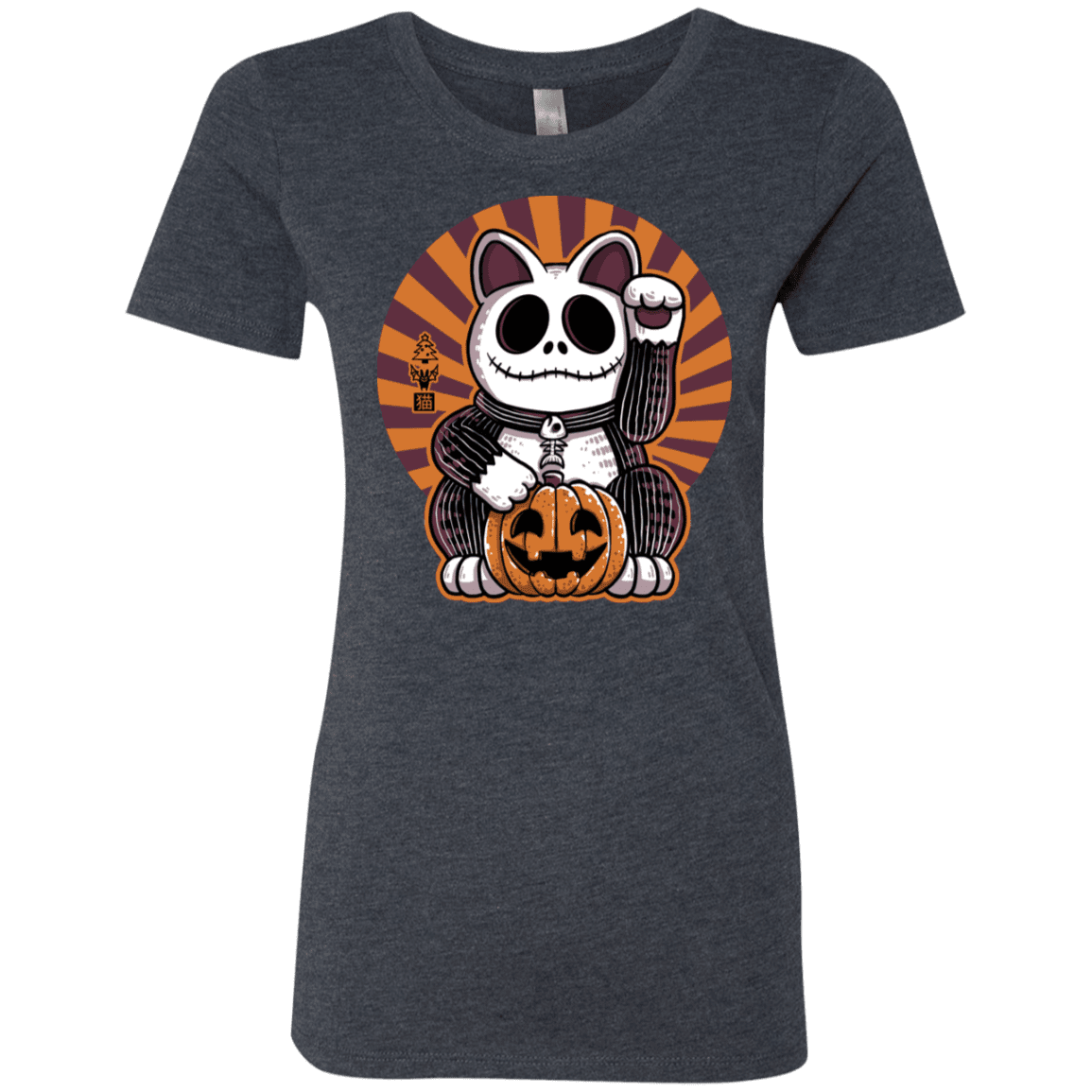 T-Shirts Vintage Navy / S Halloween Neko Women's Triblend T-Shirt
