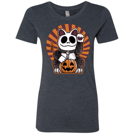 T-Shirts Vintage Navy / S Halloween Neko Women's Triblend T-Shirt
