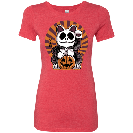 T-Shirts Vintage Red / S Halloween Neko Women's Triblend T-Shirt