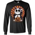 T-Shirts Black / YS Halloween Neko Youth Long Sleeve T-Shirt