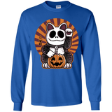 T-Shirts Royal / YS Halloween Neko Youth Long Sleeve T-Shirt