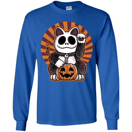 T-Shirts Royal / YS Halloween Neko Youth Long Sleeve T-Shirt