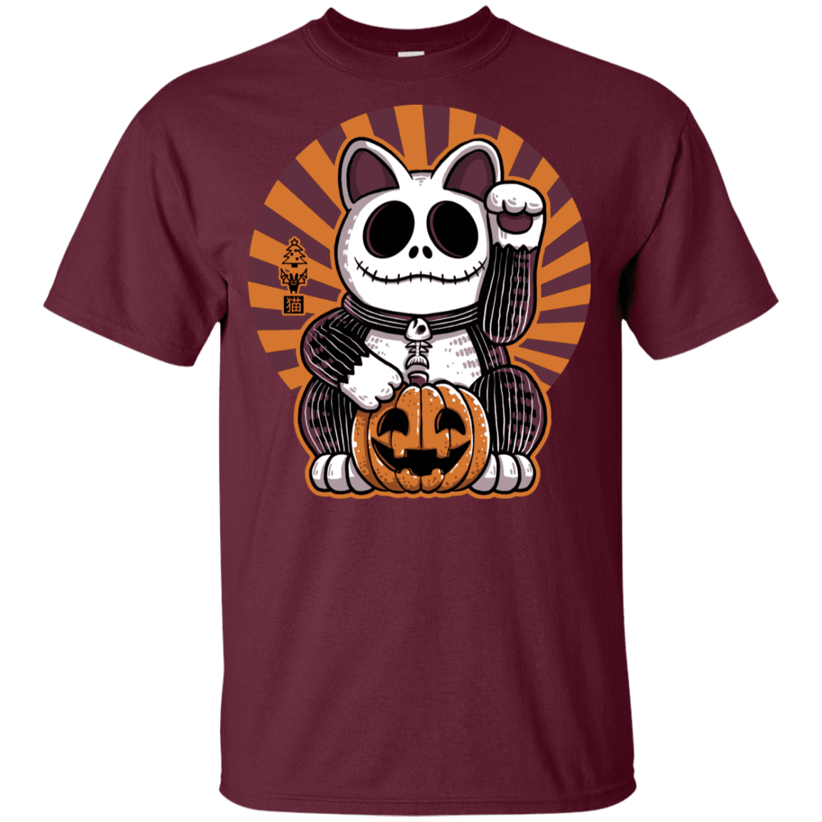 T-Shirts Maroon / YXS Halloween Neko Youth T-Shirt