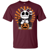 T-Shirts Maroon / YXS Halloween Neko Youth T-Shirt