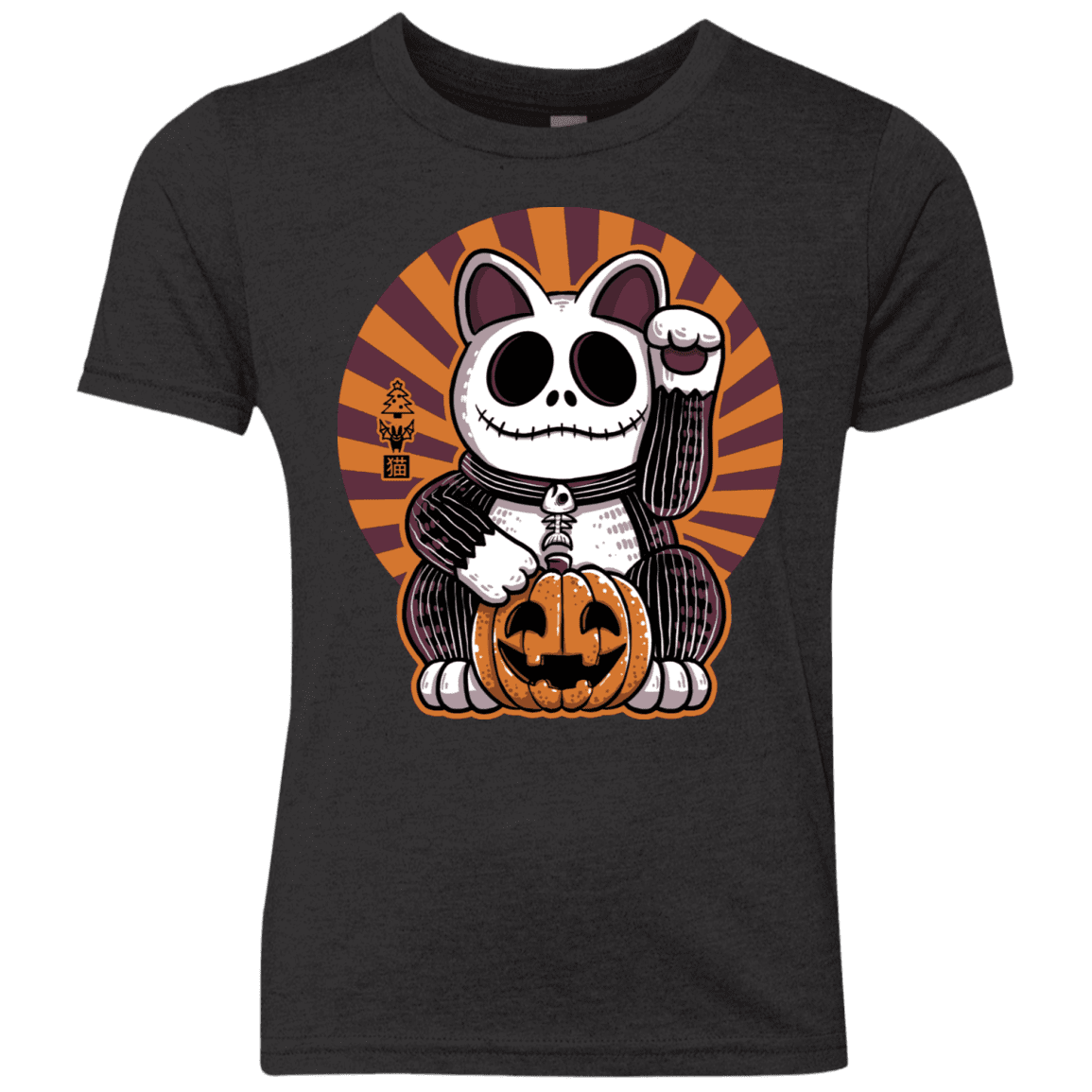 T-Shirts Vintage Black / YXS Halloween Neko Youth Triblend T-Shirt