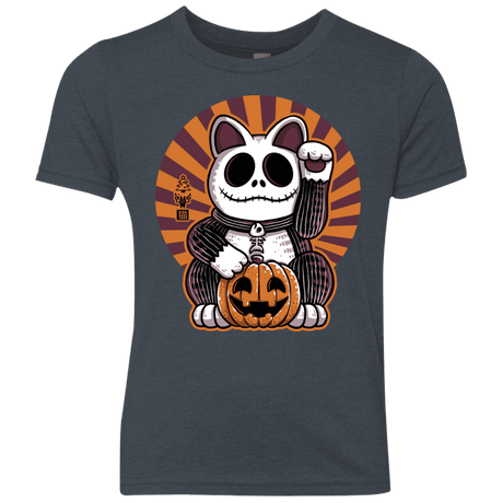 T-Shirts Vintage Navy / YXS Halloween Neko Youth Triblend T-Shirt