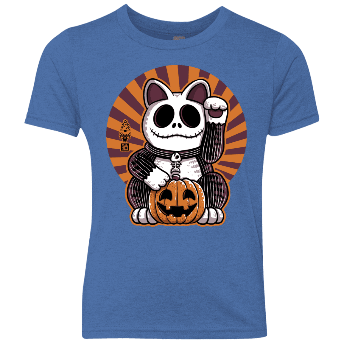 T-Shirts Vintage Royal / YXS Halloween Neko Youth Triblend T-Shirt