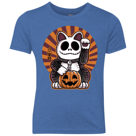 T-Shirts Vintage Royal / YXS Halloween Neko Youth Triblend T-Shirt