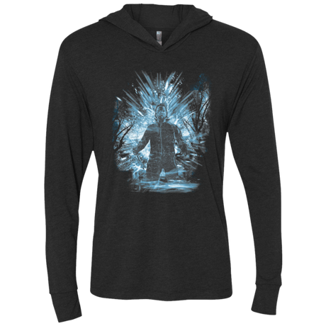 T-Shirts Vintage Black / X-Small Halloween Storm Blue Triblend Long Sleeve Hoodie Tee