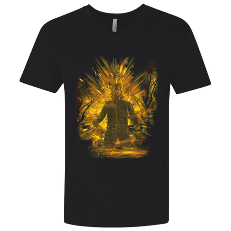 T-Shirts Black / X-Small Halloween Storm Orange Men's Premium V-Neck
