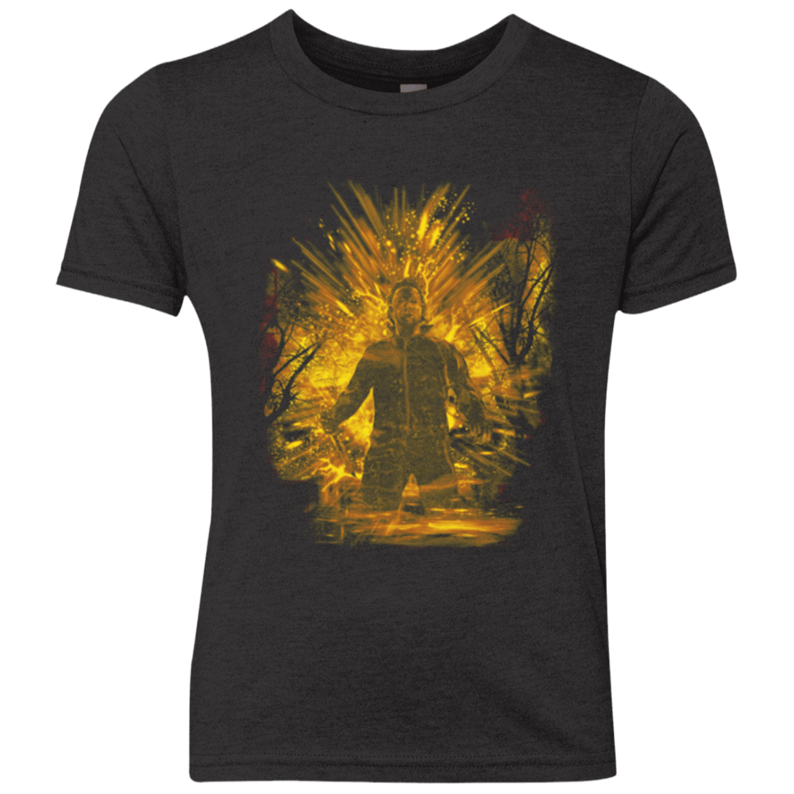 T-Shirts Vintage Black / YXS Halloween Storm Orange Youth Triblend T-Shirt