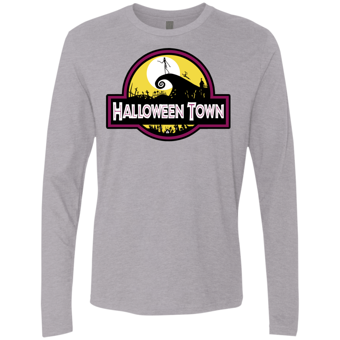 T-Shirts Heather Grey / S Halloween Town Men's Premium Long Sleeve