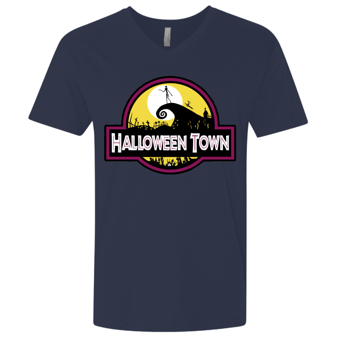 T-Shirts Midnight Navy / X-Small Halloween Town Men's Premium V-Neck