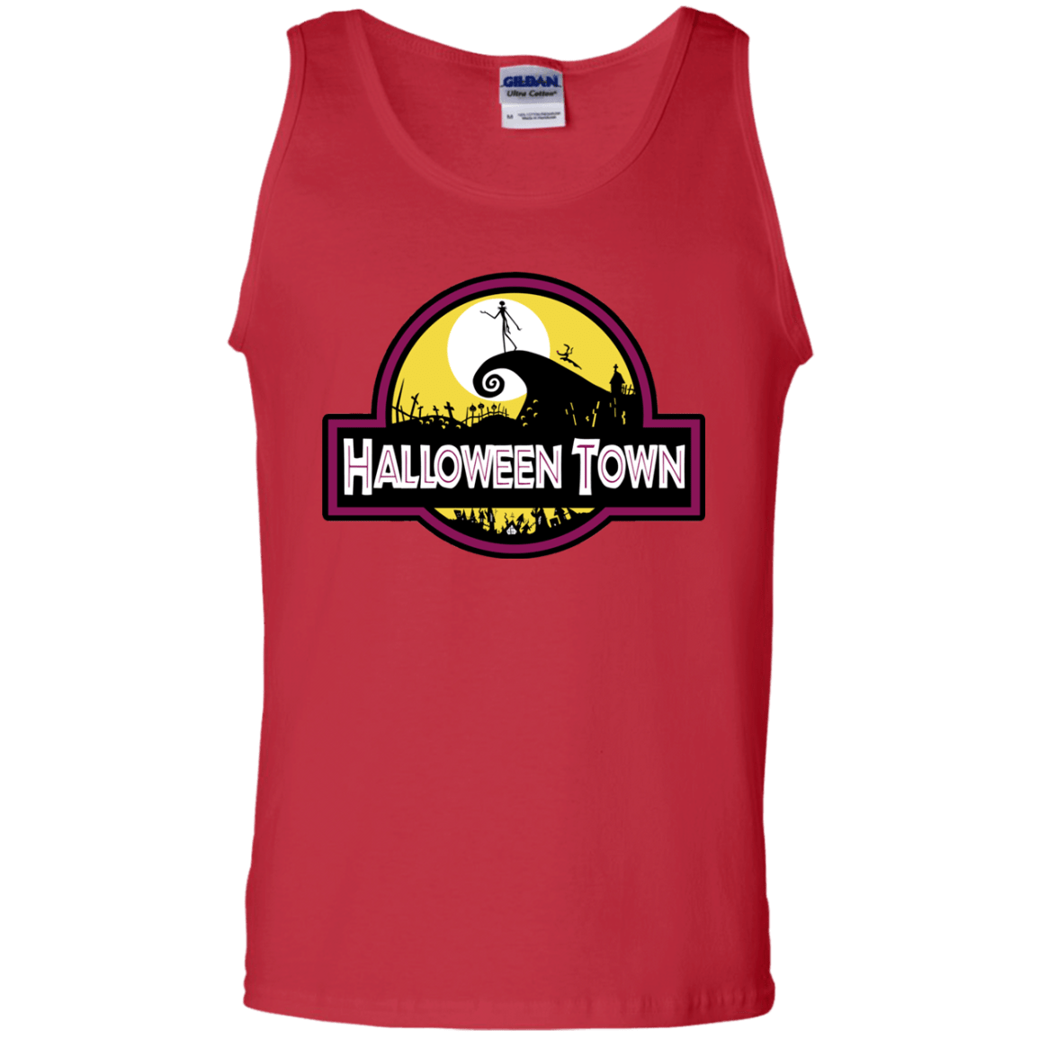 T-Shirts Red / S Halloween Town Men's Tank Top