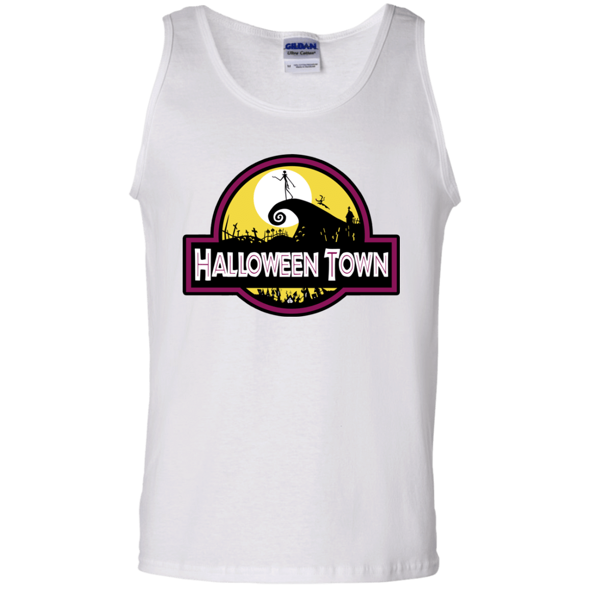 T-Shirts White / S Halloween Town Men's Tank Top