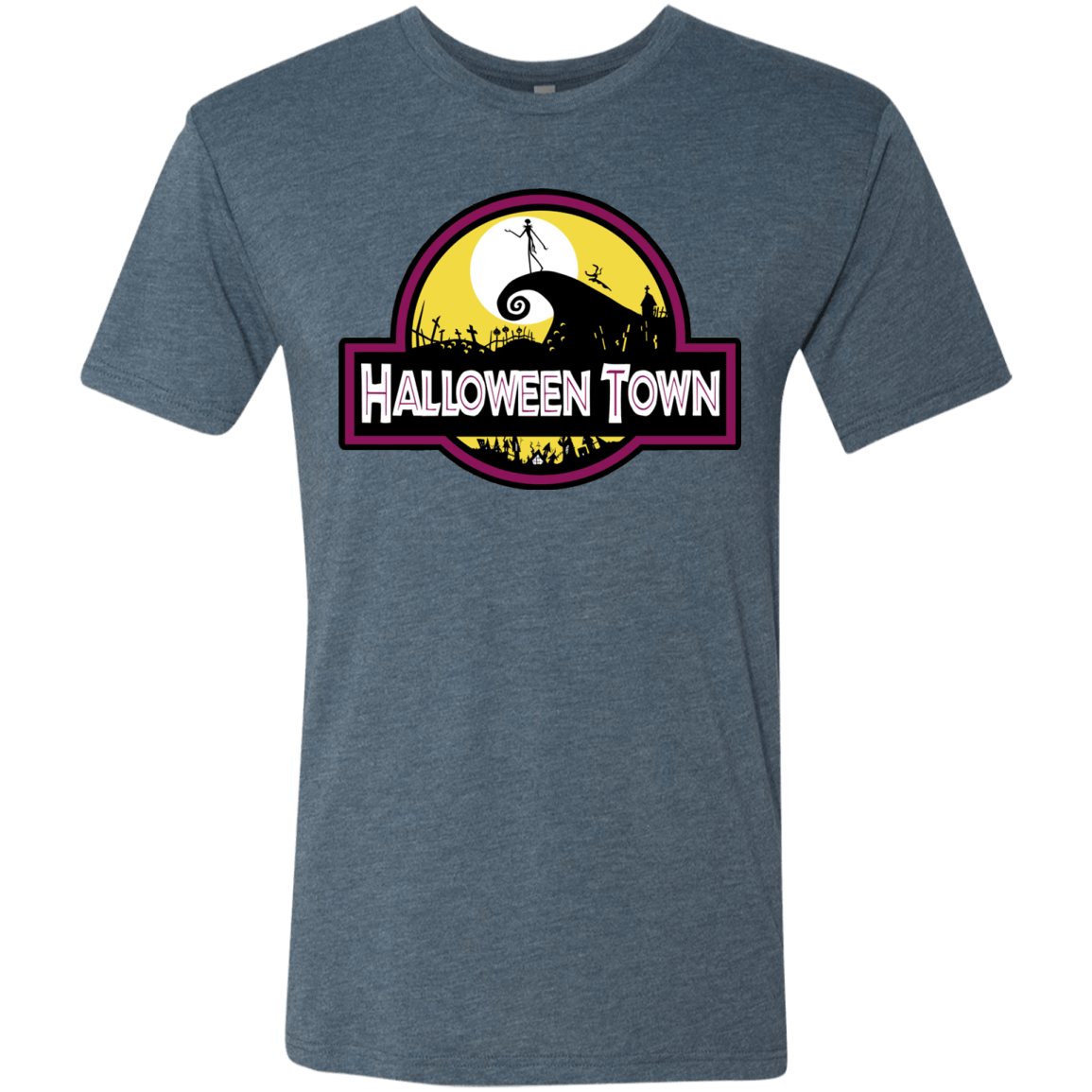 T-Shirts Indigo / S Halloween Town Men's Triblend T-Shirt