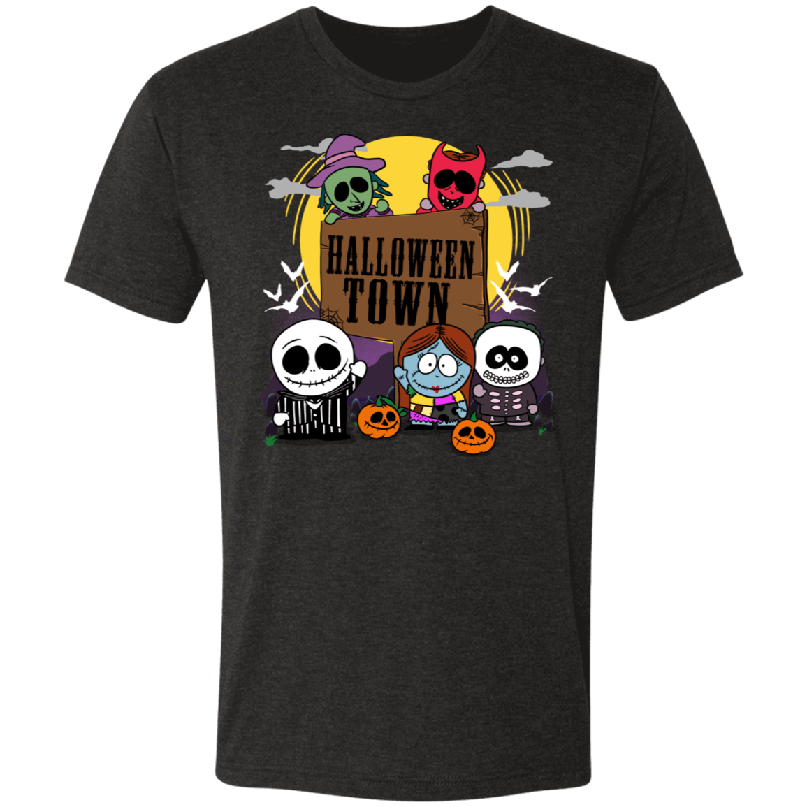 T-Shirts Vintage Black / S Halloween Town Men's Triblend T-Shirt