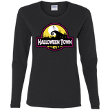 T-Shirts Black / S Halloween Town Women's Long Sleeve T-Shirt