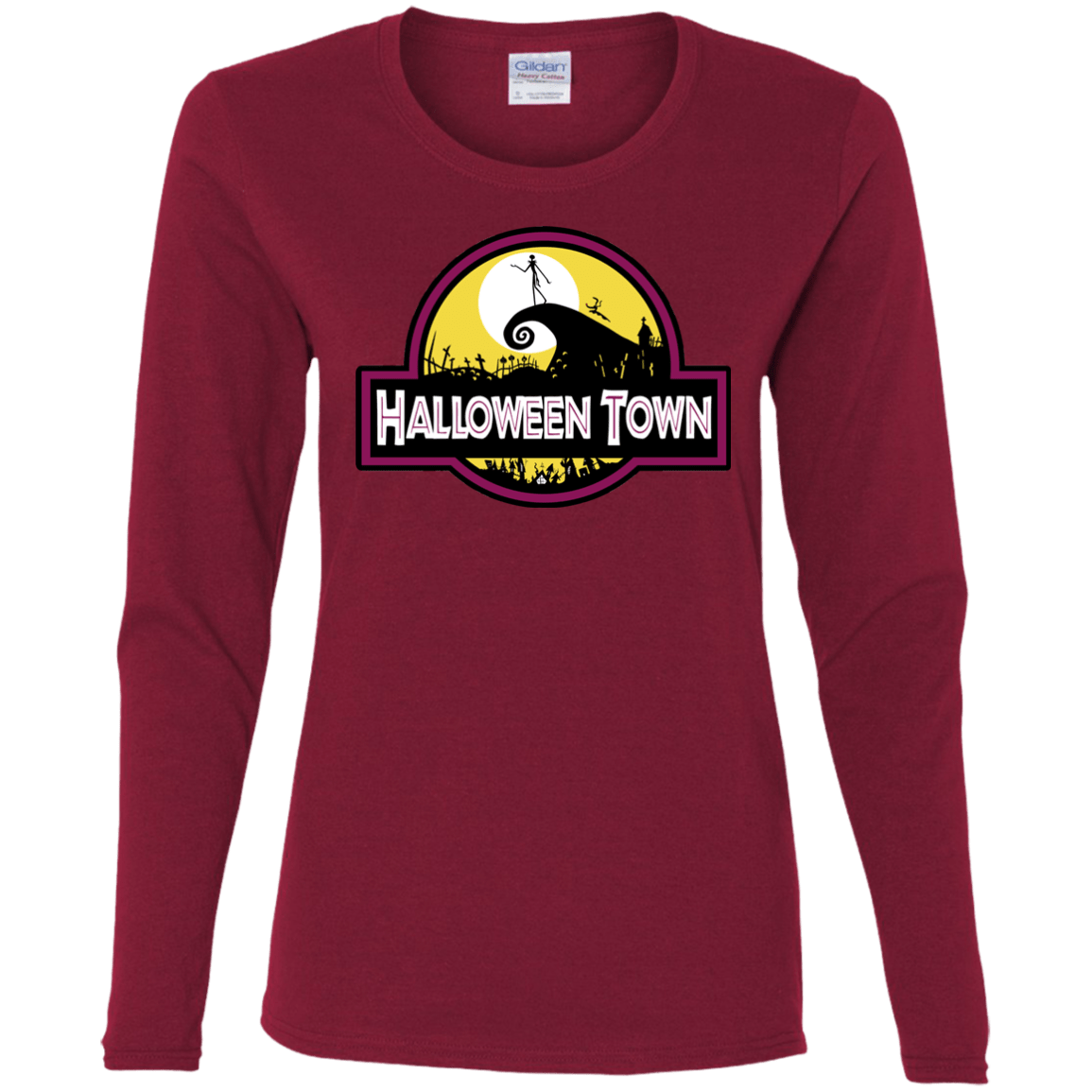 T-Shirts Cardinal / S Halloween Town Women's Long Sleeve T-Shirt