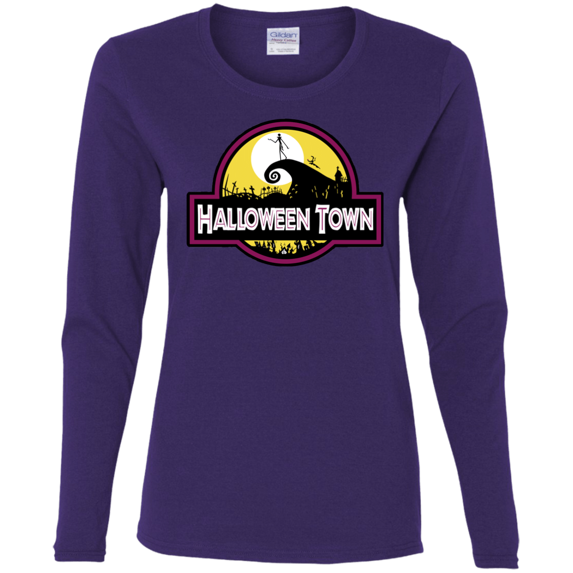 T-Shirts Purple / S Halloween Town Women's Long Sleeve T-Shirt